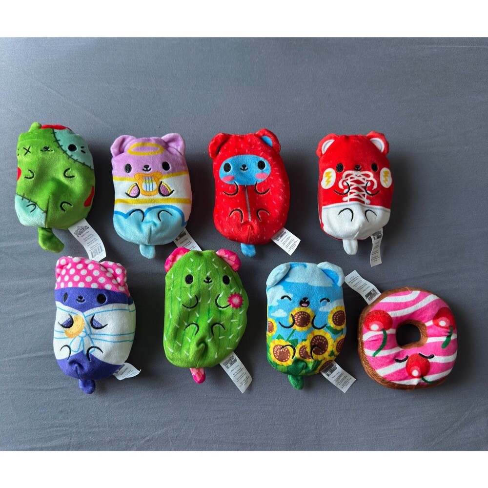 Cats Vs Pickles Plush Lot of 8 Cepia Bean Bag Toy Collection Bears vs Donuts Toy